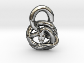 Rattle Snake Pendant in Polished Silver