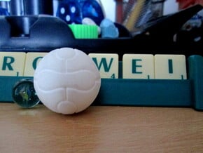 Foosball Soccer Ball (3cm) in White Natural Versatile Plastic