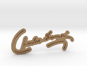 Charles Darwin Pendant in Natural Brass