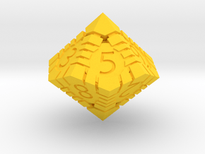 D10 - Andrew Bell 3d - Geometric Design 1 in Yellow Processed Versatile Plastic