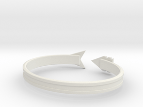 Ashe "never lose focus" Bracelet in White Natural Versatile Plastic: Large