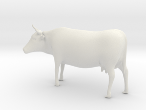 Cow 01. O scale (1:43) in White Natural Versatile Plastic