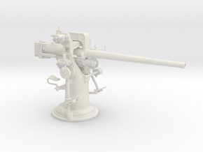 1/24 USN 3 inch 50 [7.62 Cm] Deck Gun in White Natural Versatile Plastic