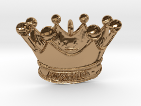 MANSA MUSA CROWN Pendant in Polished Brass