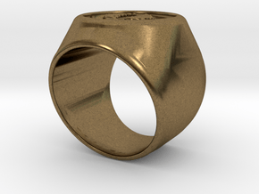 Riga signet Ring 16.5mm diameter in Natural Bronze