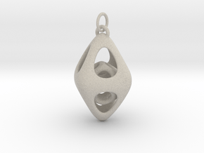 Tetrahedron Cage Pendant  in Natural Sandstone