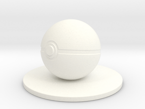 Pokeball in White Processed Versatile Plastic