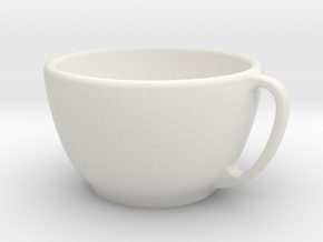 Larger Handled Mug in White Natural Versatile Plastic