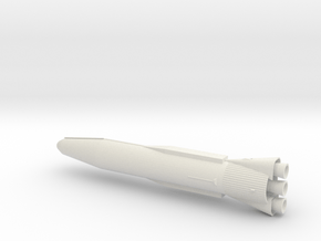 1/72 Scale Atlas D Missile in White Natural Versatile Plastic