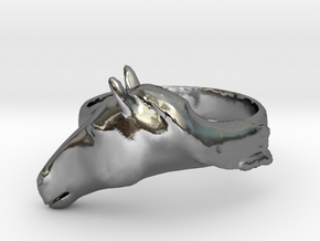 Horse Ring - Unspecified Size in Polished Silver