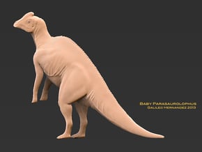  DInosaur Parasaurolophus Baby Joe Standing in White Natural Versatile Plastic