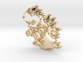 Paper Bowser in 14k Gold Plated Brass