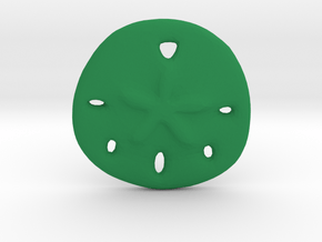 Sandollar Charm in Green Processed Versatile Plastic