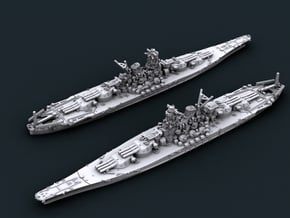 IJN BB A150 (mod) Super Yamato in White Natural Versatile Plastic: 1:1800