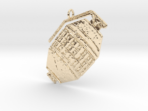 Frag Pendant in 14k Gold Plated Brass