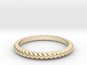 Lasso Rope Ring in 14k Gold Plated Brass: Small