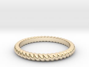 Lasso Rope Ring in 14k Gold Plated Brass: Small