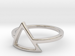 Teepee Ring in Rhodium Plated Brass: Small
