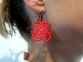 J. S. Bach Monogram earrings in Red Processed Versatile Plastic