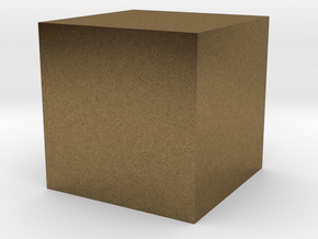 Material Sample 10mm Cube in Natural Bronze