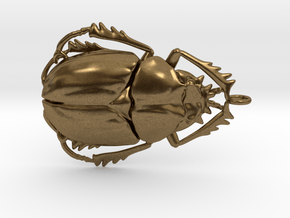 Scarab Beetle Pendant in Natural Bronze