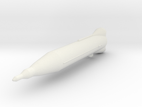 1/110 Scale Atlas E Missile in White Natural Versatile Plastic