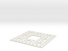 Sierpinski carpet Level 3 in White Natural Versatile Plastic