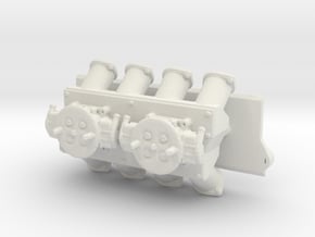 SBC Dual 1050 Intake 1/12 in White Natural Versatile Plastic