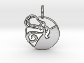 Astrology Zodiac Aquarius Sign in Natural Silver