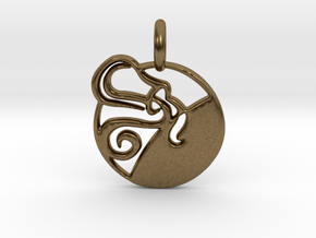 Astrology Zodiac Aquarius Sign in Natural Bronze