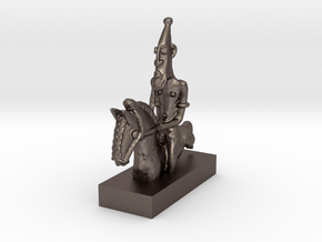 The Warrior in Polished Bronzed Silver Steel