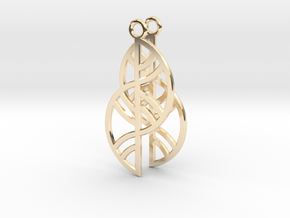Geometric Earrings - 3D Printed in Metal in 14K Yellow Gold
