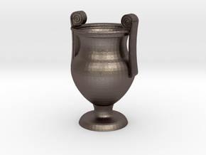 Ancient Krater in Polished Bronzed Silver Steel