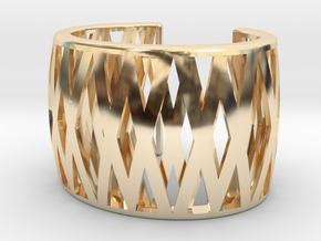 Double-Crossed Cuff in 14k Gold Plated Brass