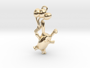 Balloon Bunny in 14k Gold Plated Brass