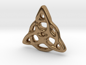 Triquetra Pendant in Natural Brass