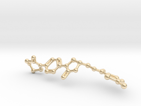 Rivaroxaban Molecule Model in 14K Yellow Gold