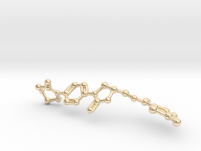 Rivaroxaban Molecule Model in 14k Gold Plated Brass