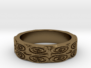 Dwennimmen (strength) Ring Size 7 in Polished Bronze