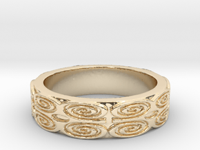 Dwennimmen (strength) Ring Size 7 in 14k Gold Plated Brass