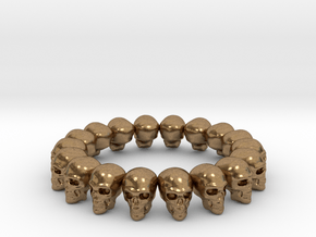 Skulls ring in Natural Brass: 7.5 / 55.5