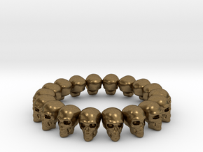 Skulls ring in Natural Bronze: 7.5 / 55.5