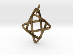 Star of Mobius in Natural Bronze (Interlocking Parts): Small