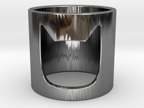 BATMAN Ring in Fine Detail Polished Silver: 5 / 49