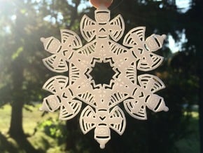 Snow Angel Snowflake Ornament in White Natural Versatile Plastic