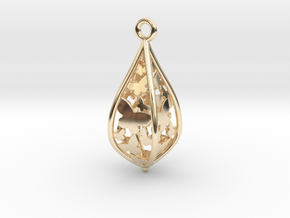 Butterfly freedom pendant in 14K Yellow Gold