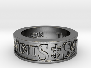 Saints Member Ring Size 14 in Polished Silver
