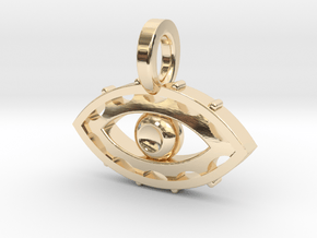 Evil Eye charm in 14k Gold Plated Brass