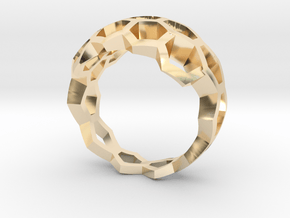 Honeycombs ring / size 20 HK /9 US (19.4 mm) in 14k Gold Plated Brass