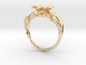 Yazmin Ring in 14k Gold Plated Brass: 4 / 46.5